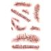 10 Sheets 3D Body Face Scar Realistic Fake Bloody Wound Scab Waterproof Temporary Tattoos Sticker for Halloween Masquerade Party Supplies