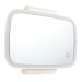 Beaupretty 1Pc car vanity mirror visor mirror automobile sun visor vanity mirror travel make up mirror car interior rearview mirror aluminum mirror Miss white clip-on mirror chargeable