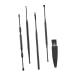 ULTECHNOVO 1 Set Ear Cleaner Ear Cleaners Cleaning Brush Set Spring Tool Ear Pick Tools Ear Picking Tool Gently Cleaning Ear Canal Ear Clean Tools Kit Portable Ear Pick Ear Wax Tool Set Black Black 12X0.5CM