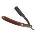 Uonlytech Wooden Handle Straight Edge Barber Razor - Vintage Folding Metal Hair Shaper for Men - Professional Shaving Tool - Buy Online on GoSupps.com
