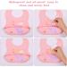 Vicloon Silicone Baby Bib 2PCS Baby Weaning Bibs Waterproof Baby Feeding Bibs Adjustable with Wide Food Catcher Pocket Unisex Toddler Bibs (Pink-Grey) - Buy Online on GoSupps.com