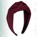 Minkissy Wide Knotted Headband Twist Turban Hairband Solid Cross Turban Hairhoop for Yoga Sport or Daily Wear (Claret) - Buy Online on GoSupps.com