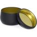 NEXBEXES 8oz Black Candle Tins with Lids - Bulk Candle Making Jars (24 Pack) - Buy Online on GoSupps.com