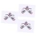 Didiseaon 3pcs Eyes Jewels Stickers Dress Accessories Decal Stickers Gemstones Child Body Diamond Sticker