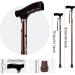 Lightweight Aluminum Elbow Crutch for Seniors and Adults 5-Level Height Adjustment able Walking Cane with Wooden Handgrip and Non-Slip Rubber Fe Lucky Star - Buy Online on GoSupps.com
