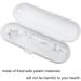 Nincha Electric Toothbrush Travel Case - Plastic Replacement for Oral-B Fits 1 Handpiece & 2 Brushes - White - Buy Online on GoSupps.com