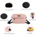COOWONE Waterproof Dog Treat Bag | Dog Walking Bag with Poop Bag Dispenser | Adjustable Pink Shoulder Bag - Buy Online on GoSupps.com