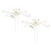 SHEGIRL Bridal Wedding Hairpin Set - Delicate Pearl Rhinestone Headpiece for Women (2PCS, Silver) - Buy Online on GoSupps.com