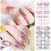 14 Sheets Gradient Nail Polish Stickers - Multicolor Flower Series | Self-Adhesive Design Decal Strips with Nail File | Manicure Decoration Kit for Women & Girls - Buy Online on GoSupps.com