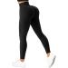 SUUKSESS Women Ribbed Seamless High Waisted Yoga Pants - Medium Black | Gym Leggings - Buy Online on GoSupps.com