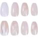 SINLOV Christmas Snowflake Fake Nails Long Sequin French Square False Nails Glossy Press on Nails Ballerina Acrylic Full Cover Fake Nail for Women and Girls - Buy Online on GoSupps.com