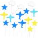 Alipis 48 Pcs Plane Cake Toppers Birthday Party Plane Cupcake Toppers Capacillos Para Cupcake Iron Wire Cake Picks Cupcake Party Picks Decor Cloud Cupcake Toppers Baby Dessert Airplane - Buy Online on GoSupps.com