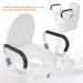 10cm Raised Toilet Seat with Removable Padded Armrests - White Anatomic Design with Fixing System - Buy Online on GoSupps.com