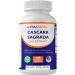 Vitamatic Cascara Sagrada Made with Senna & Psyllium Husk - 180 Veg Capsules - Concentrated 25X Potency - All Natural - Non-GMO