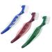 Press brush 3 hard brush for prostheses prosthesis cleaning toothbrushes set portable ergonomic prosthesis cleaning brush multi -layered bristle toothbrush for prosthesis care