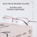 ZUKKY Pink Half Frame Reading Glasses for Women - Blue Light Blocking Anti-Glare Rectangle Computer Readers AM28 - Buy Online on GoSupps.com