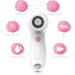 TOUCHBeauty 3 in 1 Facial Cleansing Brush Set - Waterproof Face Exfoliating Spa System for Gentle Cleansing and Deep Scrubbing - Pink - Buy Online on GoSupps.com