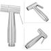 Stainless Steel Bidet Sprayer Set - 3 Piece Handheld Bidet Spray Shower & Hose Holder - Durable & Adjustable - Buy Online on GoSupps.com