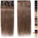 SEGO Clip In Hair Extensions - 100% Remy Human Hair Light Brown #6 25cm 50g - Affordable Thin Extensions for Effortless Style - Buy Online on GoSupps.com