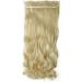 One Piece 3/4 Full Head Clip In Hair Extensions 29" Inch Curly 5 Clips Wavy Hairpieces Heat Resistant - Bleach Blonde(Weight:130g) - Buy Online on GoSupps.com