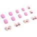 Colorful Daisy Flower Short Square Press-On Nails - 24Pcs Full Cover Acrylic French Tips for Women and Girls - Buy Online on GoSupps.com