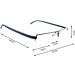 Kokobin Ultralight TR90 Reading Glasses for Men & Women - Classic Metal Half-Rim Style +3.0 Diopter with Case & Cleaning Cloth - 2-Pack - Buy Online on GoSupps.com