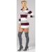 Zeta Ville Maternity Striped Knit Jumper Dress Tunic Top V-Neck - Crimson - Size 16-18 - Buy Online on GoSupps.com