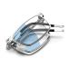 Dibako ladies men foldable reading glasses Photochrome reading glasses folding glasses unisex reading devices full format readers glasses metal frames (size: +1.00)