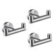 Alipis 3pcs Coat Hook Hooks for Hanging Towels Stainless Steel Double Hand Towel Hanger for Wall Bathrobe 9.8x5.8cmx3pcs Silverx3pcs