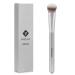 TEOYALL Flat Angled Concealer Bronzer Brush Medium Synthetic Bristles Flawless Coverage Multitask Brush with Liquid Cream Powder Silver M