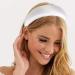 Satin Padded Headbands for Women Solid Plastic Thick Hair Hoop Girls Sponge Non-slip Hairbands Hair Accessories (White) Snap Clips - Buy Online on GoSupps.com