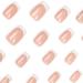 Justotry 24 Pcs Press-On Nails - Short Nude French Acrylic Nails with Pearl Designs | Glossy White Fake Nails for Women & Girls - Buy Online on GoSupps.com