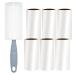 Foot roll 6 rolls (60 sheets each) with 1 roller and 1 dust protection cover extra sticky lint roller animal hair remover lint brush for clothing hair sofa bed cat hair dog hair
