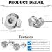 Moconar 925 Sterling Silver Earring Backs - 12PCS | Hypoallergenic & Secure Earring Backs for Studs - Buy Online on GoSupps.com