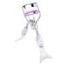 Eyelash Curlers for Makeup | Small Fish Tail Shape Eye Curler with Comb Teeth - Beautiful Ergonomic Portable Eyelash Tools Makeup Supplies for Girls Women Females Ladies A4 Chrome Plated With Purple Comb Purple Mermaid
