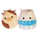 Squishmallows 8" Flip-A-Mallows Ronnie The Cow and Melly Milk