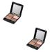 Beavorty 2pcs 4 Eyeshadow Makeup 4 Color Eyeshadow Palette Matte Eyeshadow Eye Shadow Colorful 1 count (Pack of 1) As Shownx2pcs