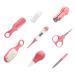 Baby Health Nursery Set - Nail Clipper, Hair Brush, Thermometer, Nasal Aspirator, Toothbrush - Infant Grooming Kit - Buy Online on GoSupps.com