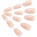 Brishow Short Fake Nails Peach Gradient Ballerina - 24pcs Full Cover Acrylic Stick on Nails for Women and Girls - Buy Online on GoSupps.com