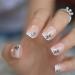 Short Flower Classic Press On Acrylic Nails - Square Natural Design - Buy Online on GoSupps.com