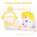 Vicloon Baby Bite Gloves with BPA Free Bite Ring Toy - Soft Gum Soothe for 0-6 Months - Yellow Baby Gloves & Bass Ring - Buy Online on GoSupps.com
