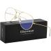 GLEYEMOR Blue Light Aviator Glasses - Metal Frame Anti Blue Light Lens - 01gold Aviator 58mm - Unisex Computer Glasses - Buy Online on GoSupps.com