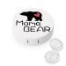Mama Bear Heart Round Case For Contact Lens Kit Storage Box with Mirror Printed