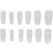 False Nails Tips Multi Size Full Cover Ultra Thin Clear Nail Tips Semi Frosted for Home DIY (12#) - Buy Online on GoSupps.com