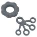 Finger Exerciser Lightweight Washable Hand Grip Strengthener Reduce Stiffness Soft Silicone for Weak Hands for Elderly (Dark Grey)