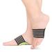 Arch Support Brace (Pair) Plantar Fasciitis Gel Strap for Men and Woman Orthotic Compression Support Wrap Aids Foot Pain High Arches Flat Feet Heel Fatigue Insert for Under Socks and Shoes Green