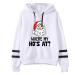 Bigfanshu Womens Dresses Fashion Christmas Sweater Print Hooded Round Collar Long Sleeves Tops