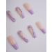 Buy Xerling Bling Rhinestones Press-on Nails - Purple Full Cover French Coffin False Nails for Women | 24Pcs Long Crystal Nails with Charms (Pattern E) - Fast International Shipping - Buy Online on GoSupps.com