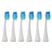 Voom Sonic Pro 7 Series Replacement Brush Heads Advanced Bristle Technology Soft Dupont Nylon Bristles Oral Care - White - 6 Count (Pack of 1)