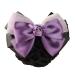 UUYYEO Bowknot Hair Snood Net Barrette Bun Cover Bow Hair Clip Knit Hairnet Bow Bun Bow Headdress Hair Accessories for Lady Women Purple